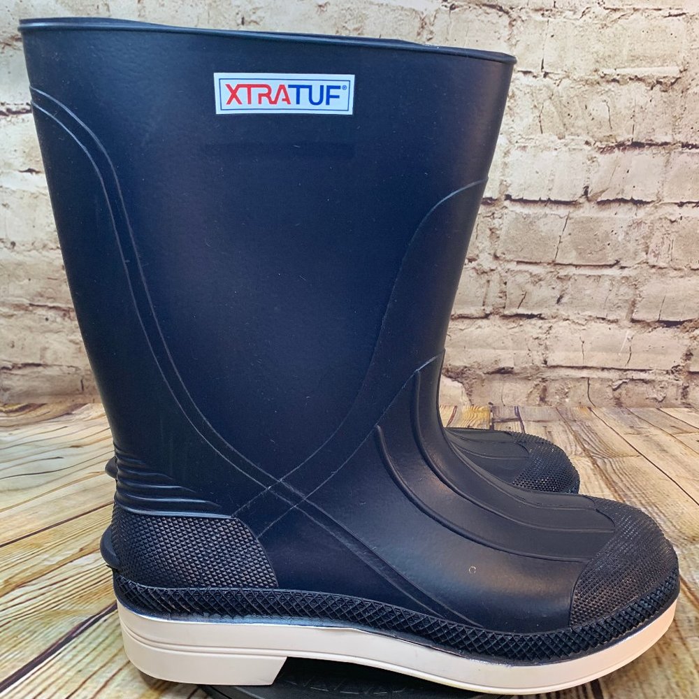 Xtratuf Mens Navy Blue Shrimp Boots Size 13